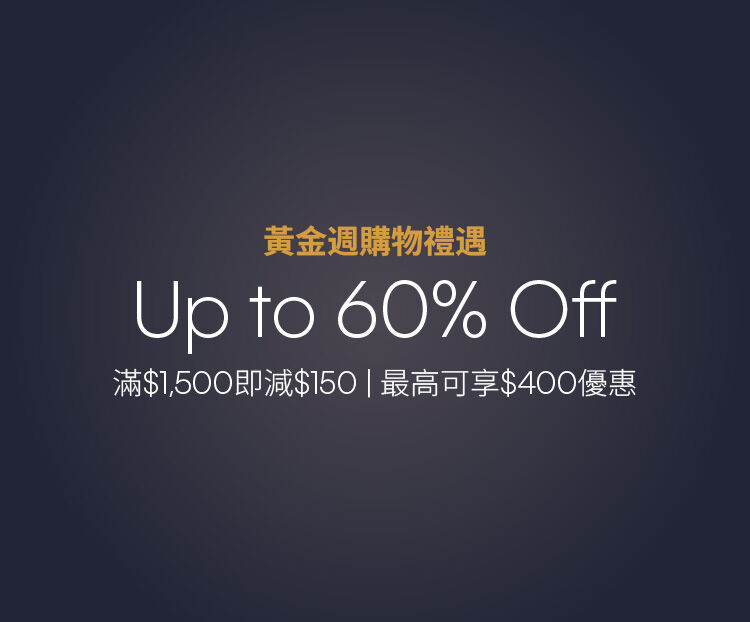 Calvin Klein Golden Up to 60% off Spend $1,500, Save $150